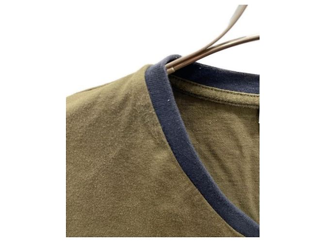 Moncler T-Shirt mit aufgesetzter Tasche Olivgrün Baumwolle M - Ansicht 6