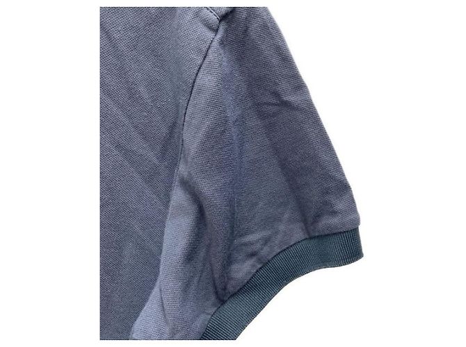 Polo Moncler con ricamo a un punto blu navy cotone - vista 6