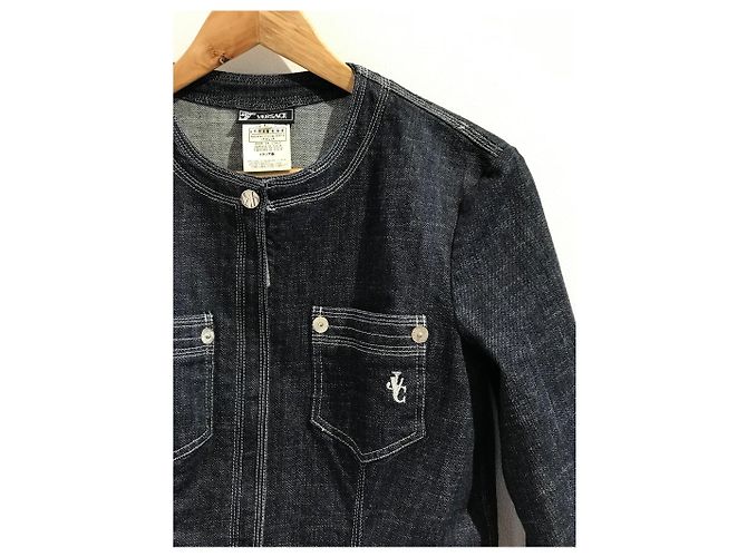 Chaquetas VERSACE T.Internacional L Algodón Azul - vista 2