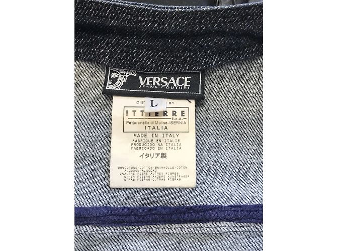 Chaquetas VERSACE T.Internacional L Algodón Azul - vista 4