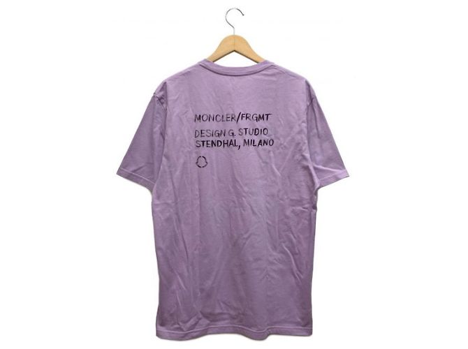 T-shirt Moncler Fragment Hiroshi Fujiwara Logo Viola Cotone - vista 2