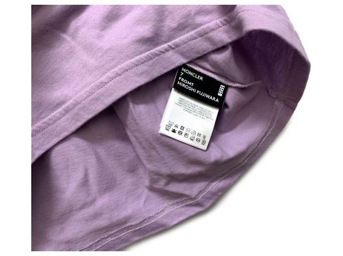 T-shirt Moncler Fragment Hiroshi Fujiwara Logo Viola Cotone - vista 4