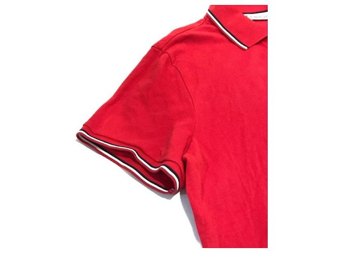 Polo Moncler Rossa in Cotone M Rosso - vista 4
