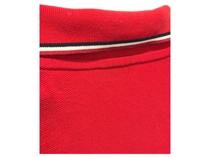 Polo Moncler Rossa in Cotone M Rosso - vista 5