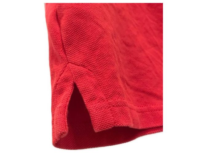Polo Moncler Rossa in Cotone M Rosso - vista 6
