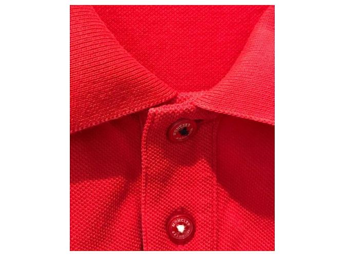 Polo Moncler Rossa in Cotone M Rosso - vista 7