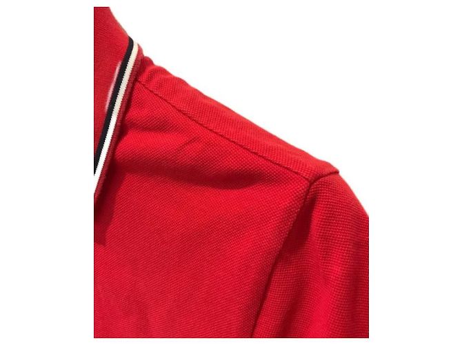 Polo Moncler Rossa in Cotone M Rosso - vista 8