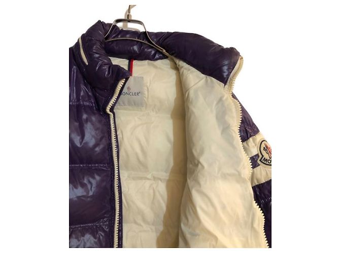 Giacca Moncler Eric Viola in Nylon Porpora - vista 4