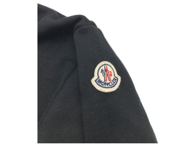 Moncler Kleid mit Pailletten Logo schwarz Baumwolle - Ansicht 4