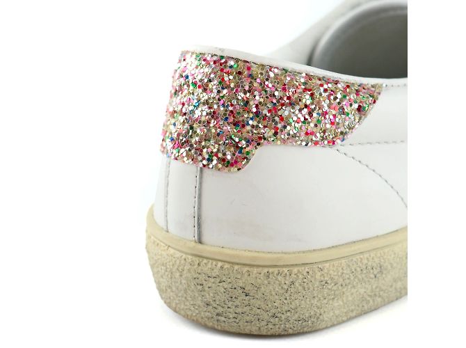 SAINT LAURENT - Sneakers glitter Court (T40) Bianco - vista 3