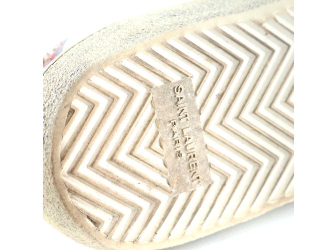 SAINT LAURENT - Sneakers glitter Court (T40) Bianco - vista 5