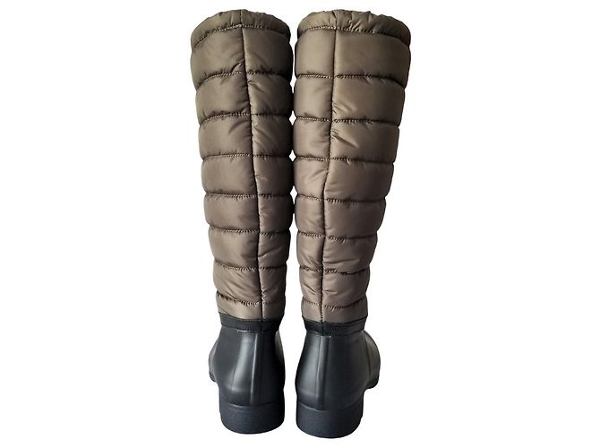 Botas Hunter de borracha pretas e cáqui Preto Caqui - vista 3