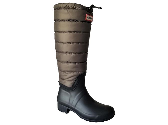 Botas Hunter de borracha pretas e cáqui Preto Caqui - vista 4
