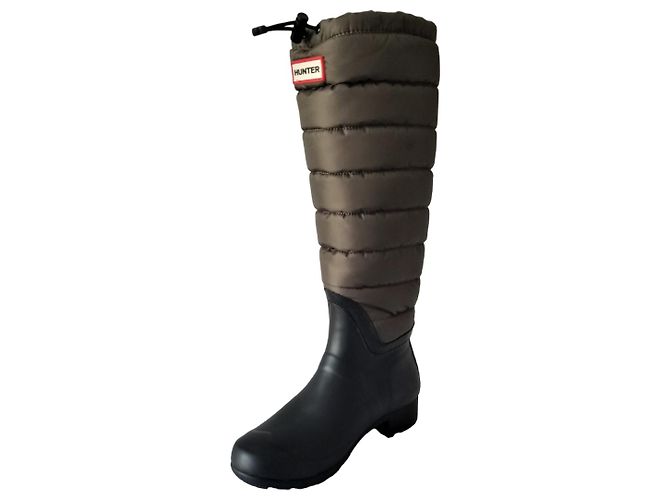 Botas Hunter de borracha pretas e cáqui Preto Caqui - vista 5