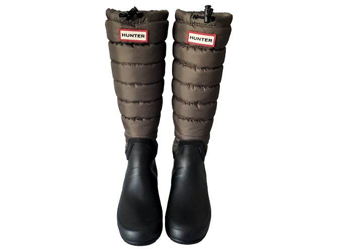 Botas Hunter de borracha pretas e cáqui Preto Caqui - vista 7