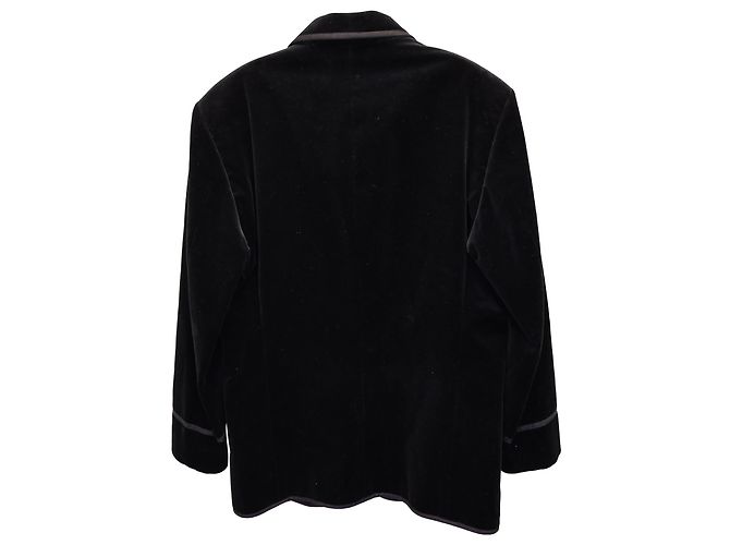 Giacca blazer Louis Vuitton in velluto di cotone nero - vista 2