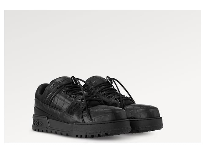 Louis Vuitton Tênis LV Trainer Maxi Pharrell Preto - vista 2