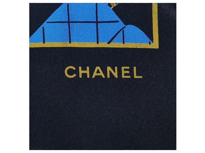 Chanel Sciarpa di seta Mademoiselle Nero - vista 3