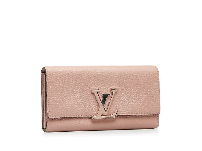 Cartera larga Capucines de cuero Taurillon de Louis Vuitton Rosa - vista 2