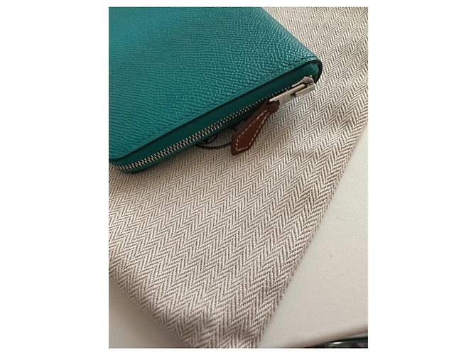 Silk In Hermès EPSOM-LEDER – PAON-FARBE Türkis - Ansicht 6