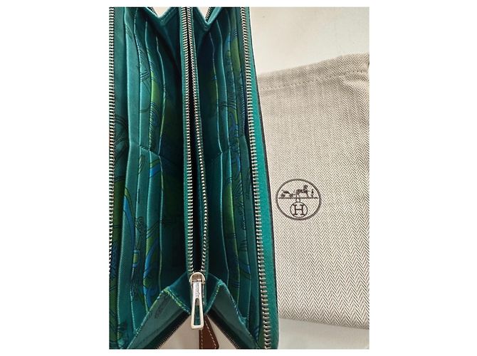 Silk In Hermès EPSOM-LEDER – PAON-FARBE Türkis - Ansicht 7
