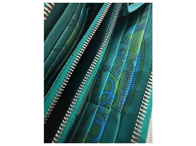 Silk In Hermès EPSOM-LEDER – PAON-FARBE Türkis - Ansicht 8