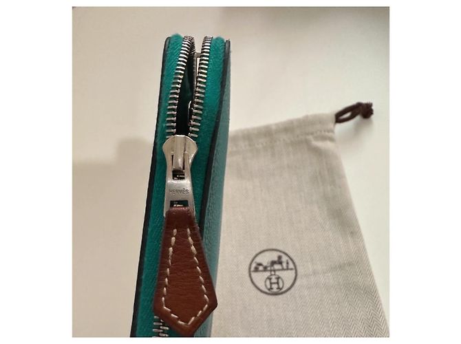 Silk In Hermès EPSOM-LEDER – PAON-FARBE Türkis - Ansicht 9