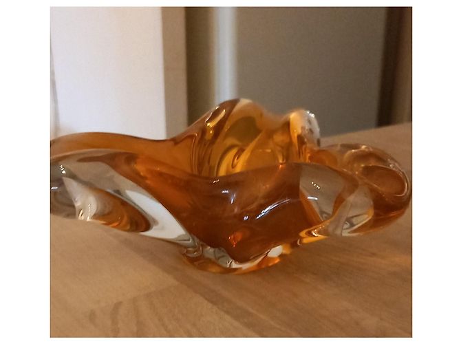 Autre Marque Murano Kristall Aschenbecher oder Schale Orange - Ansicht 2