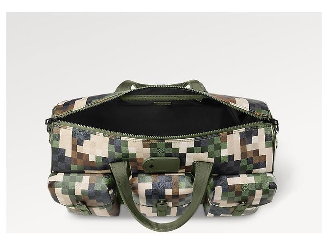 Abbesses Louis Vuitton Lv Damouflage Trail Keepall 55 Grün - Ansicht 3