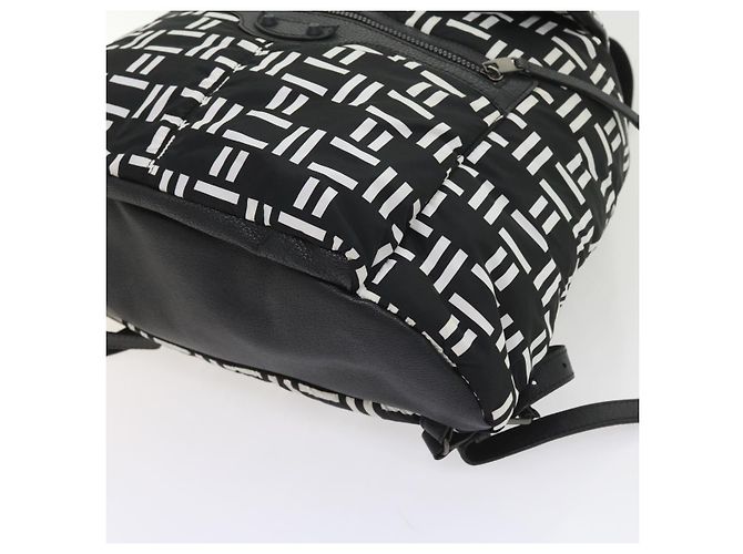 BALENCIAGA Reiserucksack Nylon Schwarz Weiß 340139 Auth bin5199 - Ansicht 15