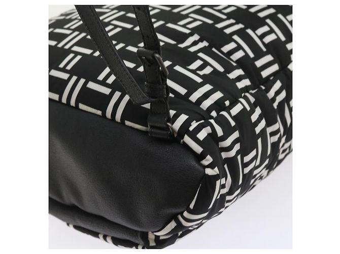 BALENCIAGA Reiserucksack Nylon Schwarz Weiß 340139 Auth bin5199 - Ansicht 17