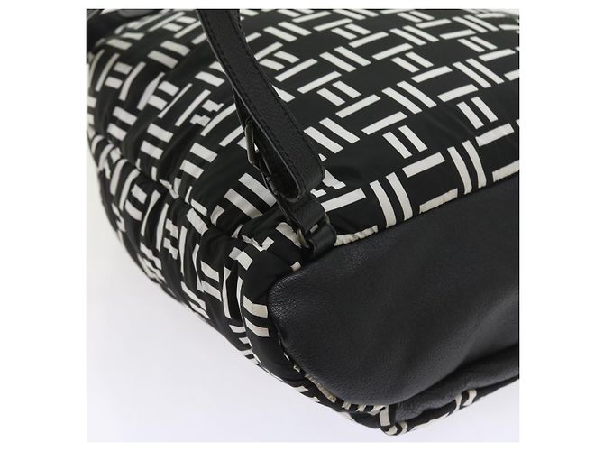 BALENCIAGA Reiserucksack Nylon Schwarz Weiß 340139 Auth bin5199 - Ansicht 18