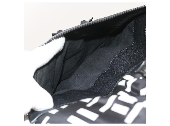 BALENCIAGA Reiserucksack Nylon Schwarz Weiß 340139 Auth bin5199 - Ansicht 20