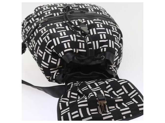 BALENCIAGA Reiserucksack Nylon Schwarz Weiß 340139 Auth bin5199 - Ansicht 21