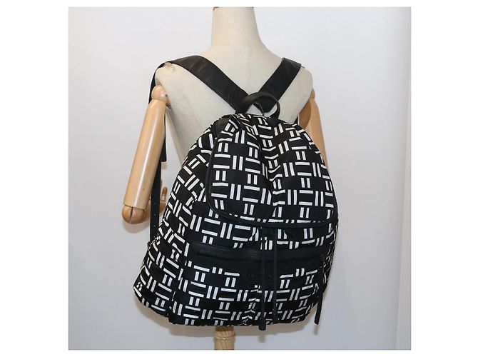 BALENCIAGA Reiserucksack Nylon Schwarz Weiß 340139 Auth bin5199 - Ansicht 27