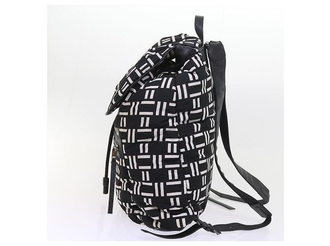 BALENCIAGA Reiserucksack Nylon Schwarz Weiß 340139 Auth bin5199 - Ansicht 4