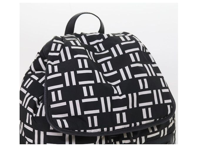 BALENCIAGA Reiserucksack Nylon Schwarz Weiß 340139 Auth bin5199 - Ansicht 7