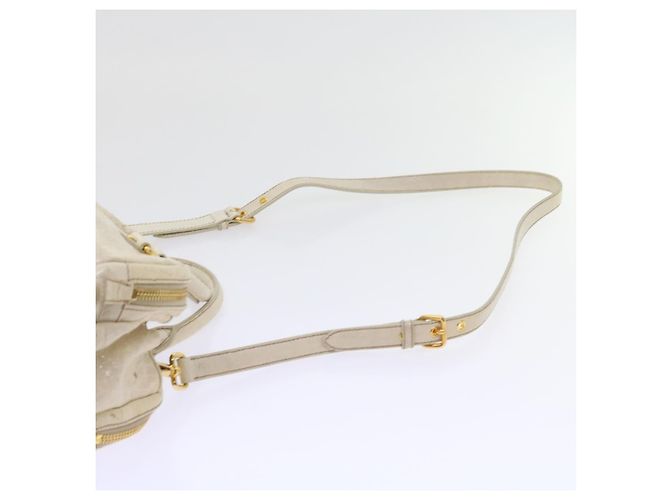 Miu Miu Borsa a Mano in Pelle 2modo Beige Auth bs9244 - vista 16