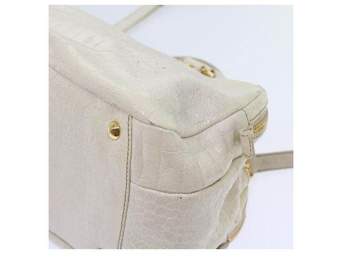 Miu Miu Borsa a Mano in Pelle 2modo Beige Auth bs9244 - vista 17
