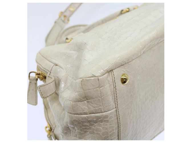 Miu Miu Borsa a Mano in Pelle 2modo Beige Auth bs9244 - vista 18