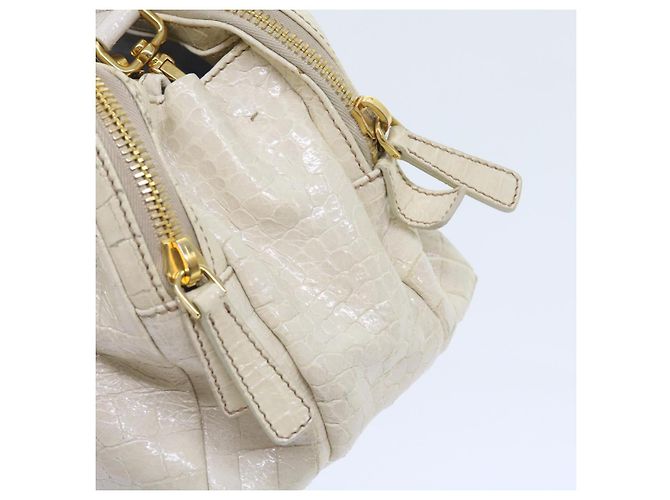 Miu Miu Borsa a Mano in Pelle 2modo Beige Auth bs9244 - vista 22