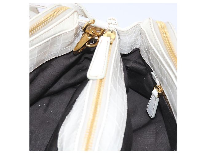 Miu Miu Borsa a Mano in Pelle 2modo Beige Auth bs9244 - vista 30