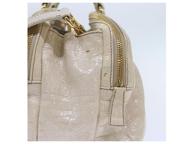 Miu Miu Borsa a Mano in Pelle 2modo Beige Auth bs9244 - vista 6