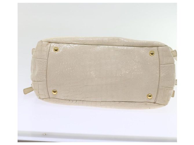 Miu Miu Borsa a Mano in Pelle 2modo Beige Auth bs9244 - vista 7