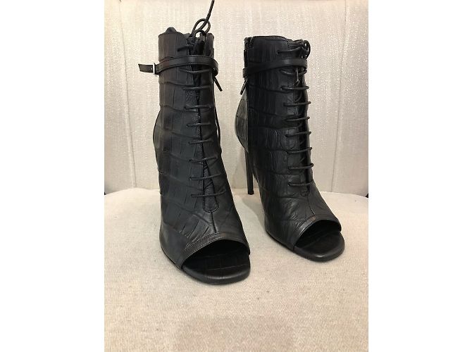 SAINT LAURENT Botines T.EU 38.5 Cuero Negro - vista 4