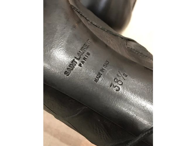 SAINT LAURENT Botines T.EU 38.5 Cuero Negro - vista 6