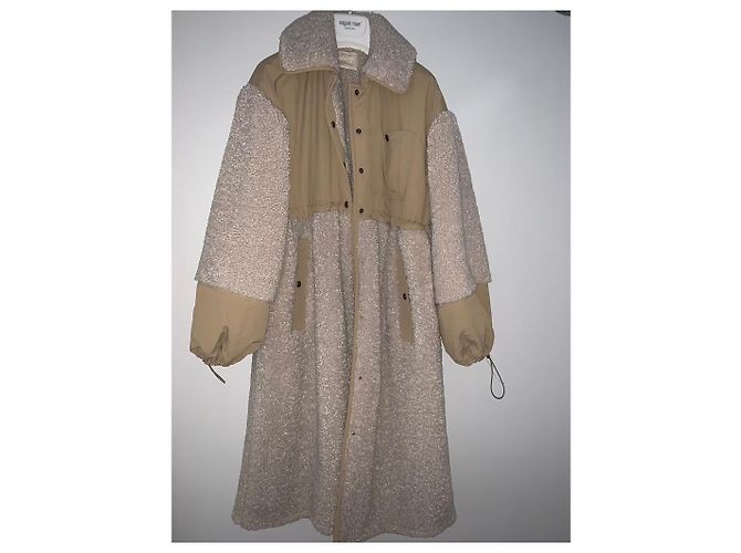 Abrigo oversize Ulla Johnson con parche del logo beige - vista 10