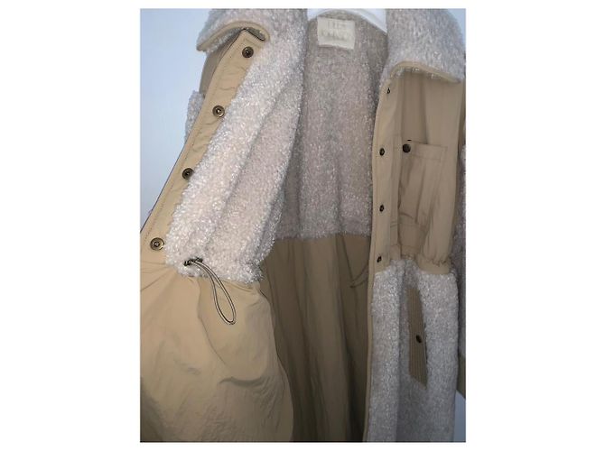 Abrigo oversize Ulla Johnson con parche del logo beige - vista 13
