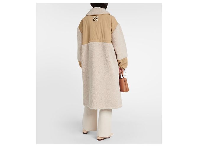 Abrigo oversize Ulla Johnson con parche del logo beige - vista 2