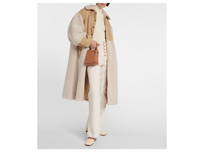 Abrigo oversize Ulla Johnson con parche del logo beige - vista 3